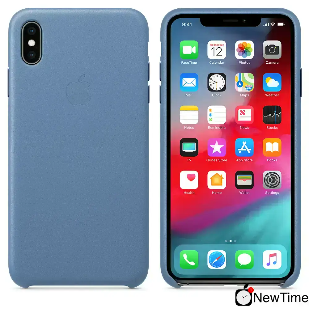 Чохол Apple iPhone XS Leather Case - Cornflower (MVFP2)